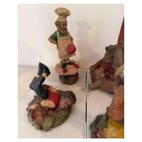 Tom Clark Gnome Figurines Lot w/ Royal Copenhagen Crystal Bowl