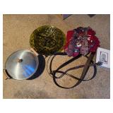 Mixed Estate Box Lot Ties Glass Platter Throw Belts Metal Server