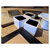 Mixed Decor Lot Frames Ceramic Planters Floral Baking Dish Used