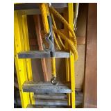 Keller Fiberglass Step Ladder w/ Turnbuckles & Rope Hooks Lot
