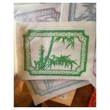 Vintage Chinese Folk Paper-Cuts Lot Booklet Loose Sheets in Box