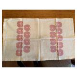 Large Vintage Linen Tablecloth Napkin Towel Textile Lot Mixed Patterns