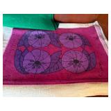 Large Vintage Linen Tablecloth Napkin Towel Textile Lot Mixed Patterns