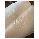 Large Vintage Linen Tablecloth Napkin Towel Textile Lot Mixed Patterns