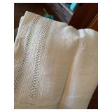 Large Vintage Linen Tablecloth Napkin Towel Textile Lot Mixed Patterns