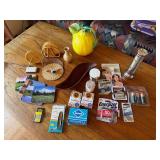 Mixed Estate Table Lot Lemon Pitcher Flashlight Pottery Decor