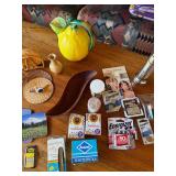 Mixed Estate Table Lot Lemon Pitcher Flashlight Pottery Decor