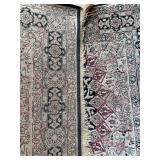 Persian Style Accent Rug 24 x 36 Floral Medallion Fringe Used
