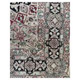 Persian Style Accent Rug 24 x 36 Floral Medallion Fringe Used