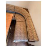 Vintage Mid Century Corner Banquette Dining Set Table 3 Chairs