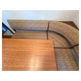 Vintage Mid Century Corner Banquette Dining Set Table 3 Chairs