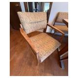 Vintage Mid Century Corner Banquette Dining Set Table 3 Chairs