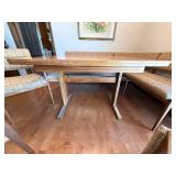 Vintage Mid Century Corner Banquette Dining Set Table 3 Chairs