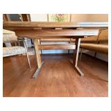 Vintage Mid Century Corner Banquette Dining Set Table 3 Chairs