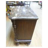 Ashley Dark Brown Three Drawer Night Stand