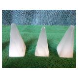 5 Selenite Pyramids