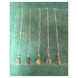 5 Labradorite Pendants