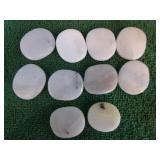 10 Quartz and Tourmaline Palm Stones