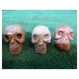 5 Jasper Skulls