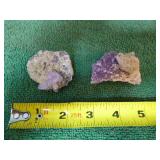2 Amethyst Stones