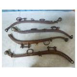 4 Vintage Horse Hames