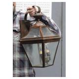 Two -Light Classic Bronze Finish Wall Lantern 18 Inch Long X 9 Inch Wide