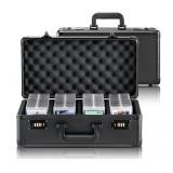 VEVOR Graded Card Coded Lock Storage Box 4 Slots and Foam Dividers - Great for Graded, Top Loaded, Loose and One Touch Cards - Brand New