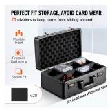 VEVOR Graded Card Coded Lock Storage Box 4 Slots and Foam Dividers - Great for Graded, Top Loaded, Loose and One Touch Cards - Brand New