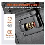 VEVOR Graded Card Coded Lock Storage Box 4 Slots and Foam Dividers - Great for Graded, Top Loaded, Loose and One Touch Cards - Brand New