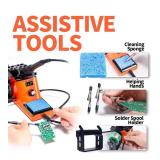 YIHUA 926 III 60W LED Display Soldering Iron Station Kit - 2 Helping Hands, 6 Extra Iron Tips, Roll of Lead-Free Solder, Solder Sucker, S/S Tweezers, °C/ºF Conversion, Auto Sleep & Calibration Suppo