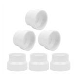 6 Pack of 2" x 1-1/2" PVC DWV Coupling Adapters (Socket x Socket) Schedule 40 PVC DWV Slip Reducing Coupling Pipe Fittings, PVC Increaser/Reducer Coupling for Home Sewer Plumbing - Brand New