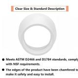6 Pack of 2" x 1-1/2" PVC DWV Coupling Adapters (Socket x Socket) Schedule 40 PVC DWV Slip Reducing Coupling Pipe Fittings, PVC Increaser/Reducer Coupling for Home Sewer Plumbing - Brand New