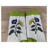 Books Are The Mirrors Of The Soul & Bloom Where You Are Planted Socks - Brand New