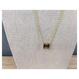 H Buckle 18" Necklace & Pink Cord Bracelet - Brand New