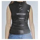 Express Mock Neck Tank Black Sleeveless Top Women