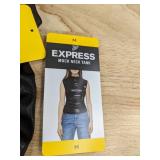 Express Mock Neck Tank Black Sleeveless Top Women
