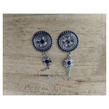 7 Sunflower Bohemian Pierced Earrings - Brand New