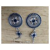 7 Sunflower Bohemian Pierced Earrings - Brand New