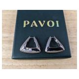 Pavoi Geometric Hoop Earrings - Brand New