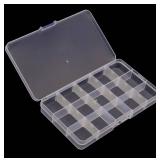 SIN JEUN 32-Pack, 15-Grid Plastic Organizer Box Clear with Removable Dividers - Brand New