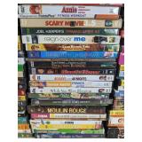 248 DVD Movie Collection - Featuring Titles like Hunger Games, Mystic River, Star Wars, Wedding Crashers, Annie, Rush Hour, Bee Movie, American Pie *C