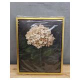 Canvas Flower Art Print in Gold Frame, 9" x 10.5" - Brand New