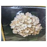 Canvas Flower Art Print in Gold Frame, 9" x 10.5" - Brand New