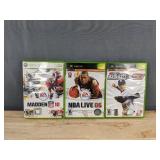 Xbox 360, 16 Video Game Bundle - NBA, NFL, Halo 2, Madden, Nascar, Mass Effect, Lego Batman *C