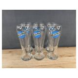 6 Blue Moon 16 oz Pint Glasses - Brand New *X