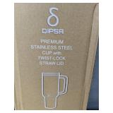 Dipsa 40oz Stainless Steel Tumbler - Pink - Twist-Lock Lid - Brand New