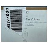 Threshold 17" Pipestone Outdoor Column Fire Pit Gray Modern Propane Gas Firepit with Lava Rock and Cover $120 Retail - Brand New