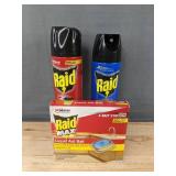 Raid Insect Control Lot: Sprays and Ant Bait - Brand New