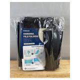 4 AmazonBasics D-Ring Binders White, Five Star 5-Subject Notebook, and 20 Hanging File Folders Black - Brand New