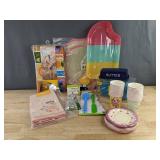 Summer Kitchen Party Supplies Including Disney Tablecloth Round 70in & Cuisinart Mini Spatula Set & Butter Dish & More - Brand New